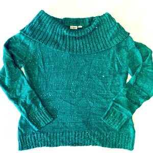 Cato Turquoise Cowl Neck Sweater